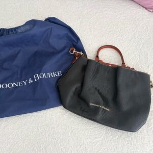 Dooney & Bourke Embossed Leather Satchel / Tote – Includes Duster
